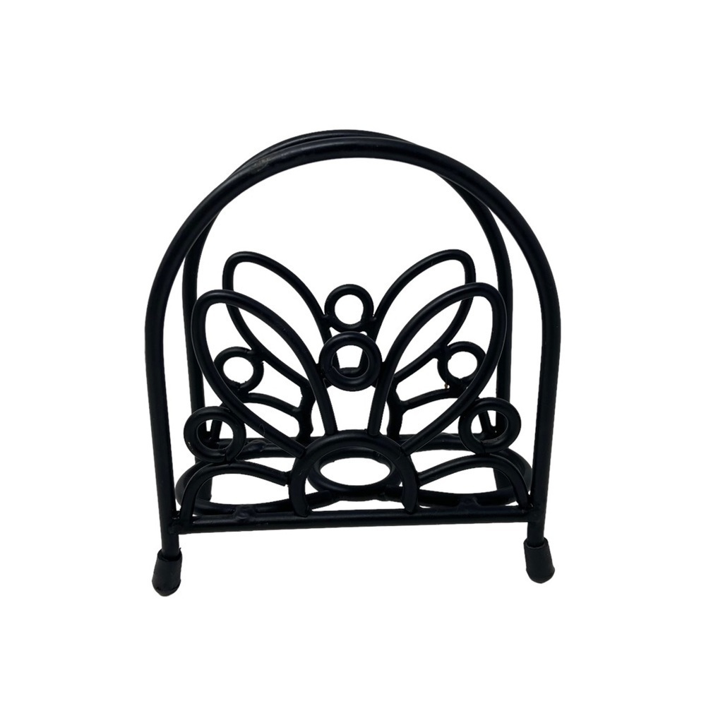Daisy | Napkin Holder | Black | Wrought Iron | Letter Holder